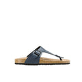 Front - Krisp Mens Leather Toe Post Wide Sandals