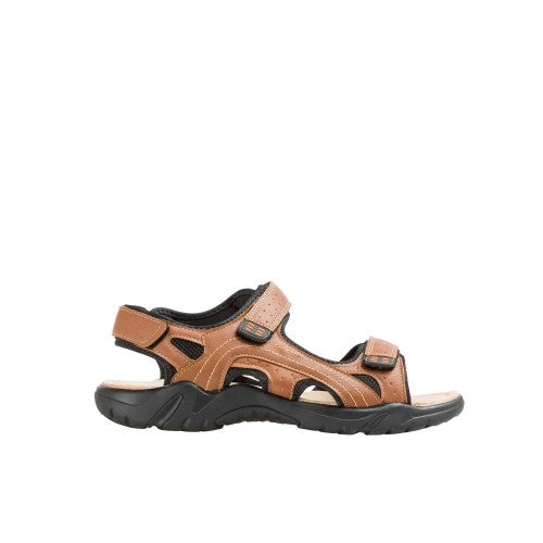 Front - Krisp Mens Leather Sport Sandals