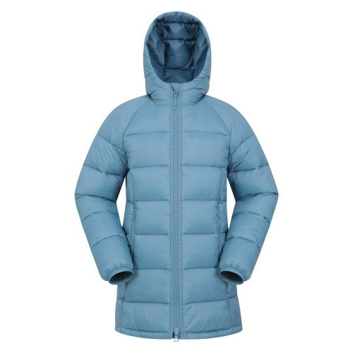 Front - Mountain Warehouse Childrens/Kids Freya Longline Padded Jacket