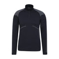 Front - Mountain Warehouse Mens Freestyle Seamless Zip Neck Base Layer Top