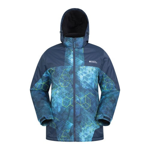Front - Mountain Warehouse Mens Shadow II Geometric Ski Jacket
