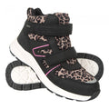 Front - Mountain Warehouse Childrens/Kids Jupiter Adaptive Leopard Print Walking Boots