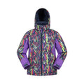 Front - Mountain Warehouse Childrens/Kids Vortex Printed Ski Jacket