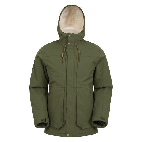 Front - Mountain Warehouse Mens Coastline Borg Waterproof Jacket