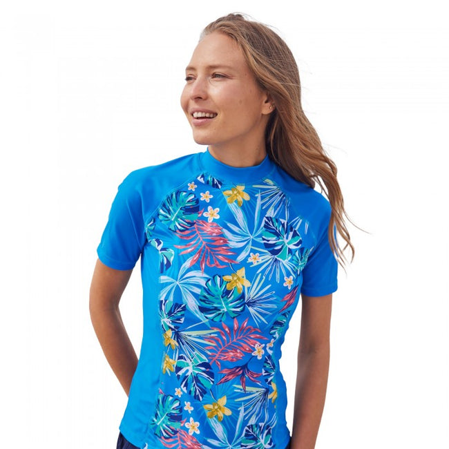 Front - Mountain Warehouse Womens/Ladies Patterned Rash Guard