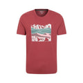 Front - Mountain Warehouse Mens Linear Natural T-Shirt