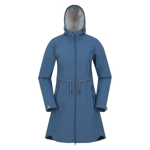 Front - Mountain Warehouse Womens/Ladies Bastet Softshell Longline Jacket