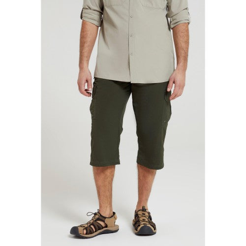 Front - Mountain Warehouse Mens Explore 3/4 Shorts