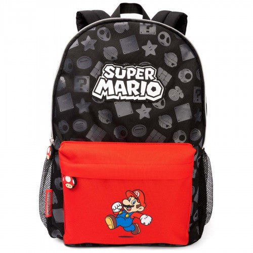 Front - Super Mario All-Over Print Knapsack