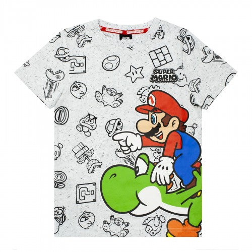 Front - Super Mario Boys Mario Yoshi T-Shirt