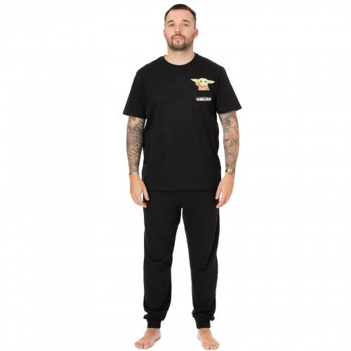 Front - Star Wars: The Mandalorian Mens Grogu Long Pyjama Set