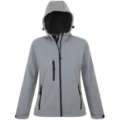 Front - SOLS Womens/Ladies Replay Hooded Soft Shell Jacket