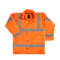 Front - Warrior Mens Motorway Hi-Vis Jacket