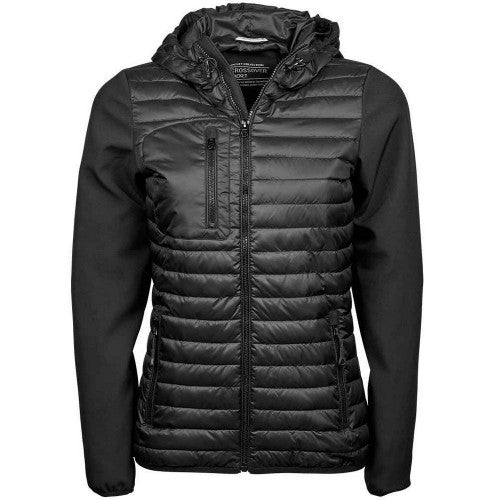 Front - Tee Jays Womens/Ladies Crossover Hooded Jacket