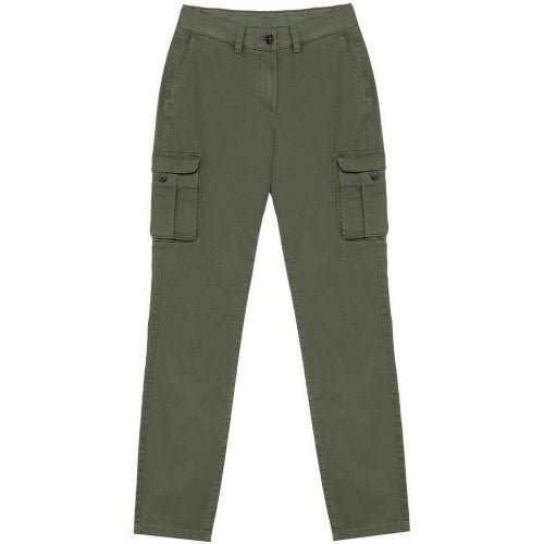 Front - Native Spirit Womens/Ladies Washed Cargo Pants