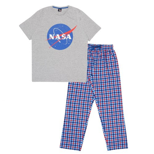 Front - NASA Mens Classic Logo Pajama Set