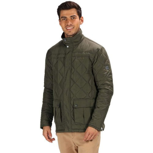 Front - Regatta Mens Lachlan Quilted Outdoor Jacket