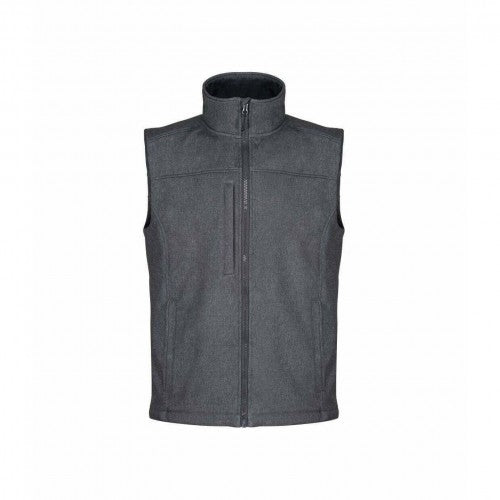 Front - Regatta Mens Flux Marl Softshell Body Warmer