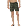 Front - Regatta Mens Loras Leaf Print Swim Shorts