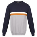 Front - Regatta Mens Kaelen Colour Block Knitted Sweater