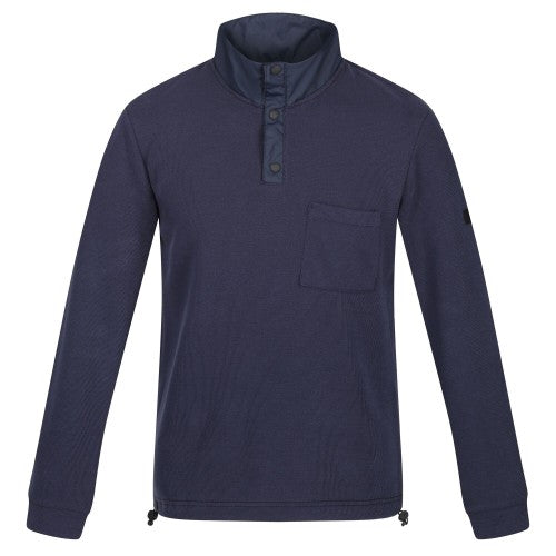 Front - Regatta Mens Galino Button Detail Sweatshirt