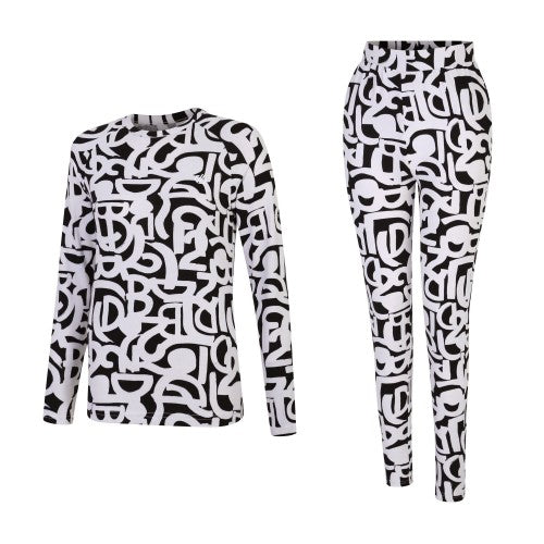 Front - Dare 2B Womens/Ladies Exchange III Graffiti Base Layer Set