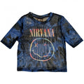 Front - Nirvana Womens/Ladies Logo Mesh Crop Top