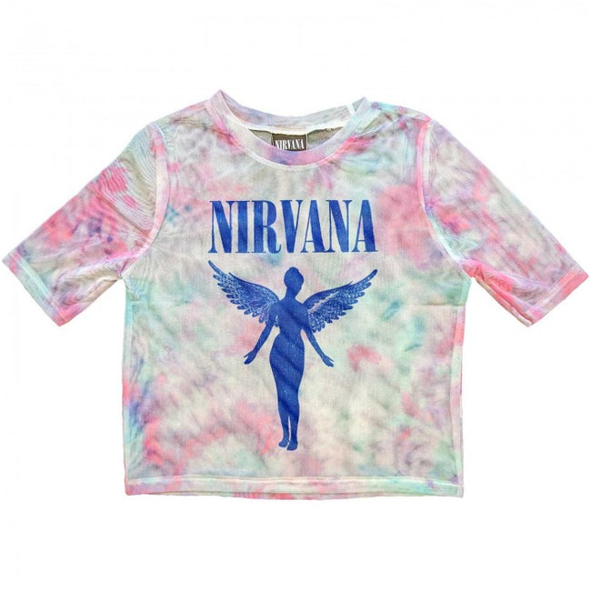 Front - Nirvana Womens/Ladies Angelic Mono Mesh Crop Top
