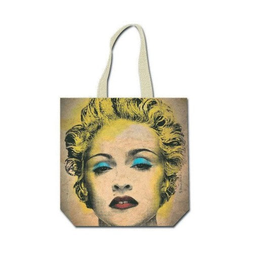 Front - Madonna Celebration Back Print Cotton Tote Bag