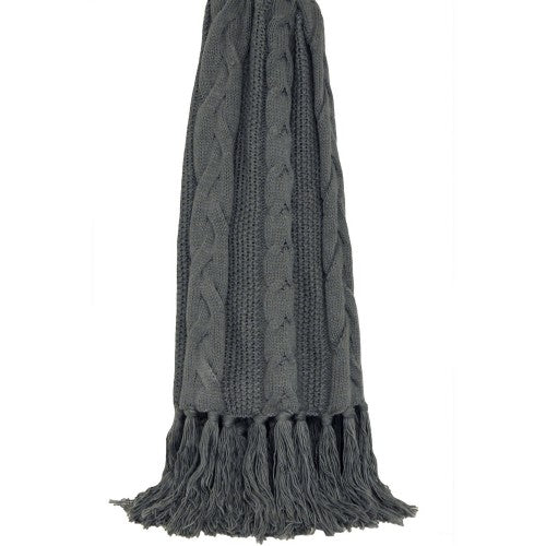 Front - Riva Home Santana Knitted Tassle Throw