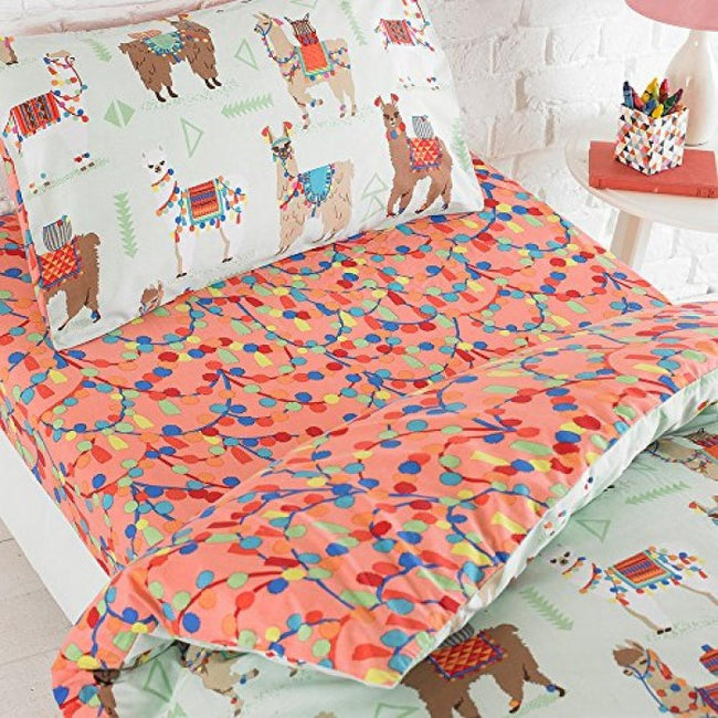 Front - Riva Home Llamarama Fitted Sheet