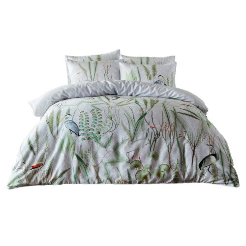 Front - Paoletti Aaliyah Botanical Duvet Set