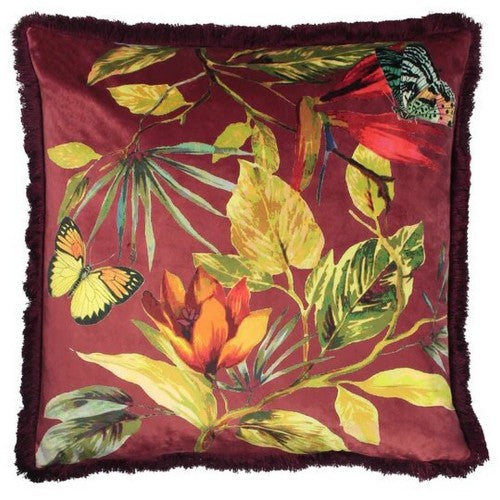 Front - Paoletti Cahala Tropical Throw Pillow Cover