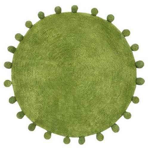 Front - Furn Circle Pom Pom Bath Mat