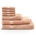 Pink - Side - The Linen Yard Plain Combed Cotton Bath Sheet
