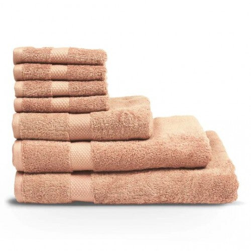 Pink - Side - The Linen Yard Plain Combed Cotton Bath Sheet