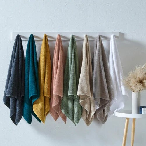 Pink - Pack Shot - The Linen Yard Plain Combed Cotton Bath Sheet