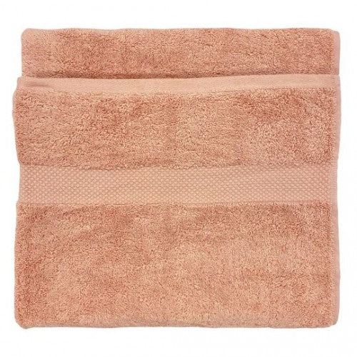 Pink - Front - The Linen Yard Plain Combed Cotton Bath Sheet