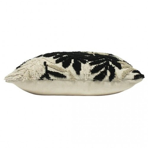 Natural-Black - Side - Furn Caliko Botanical Throw Pillow Cover