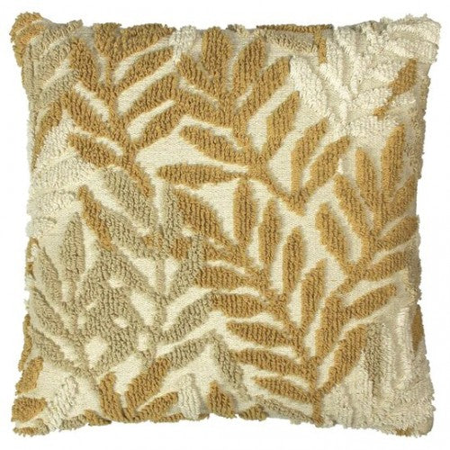 Natural-Ochre Yellow - Front - Furn Caliko Botanical Throw Pillow Cover