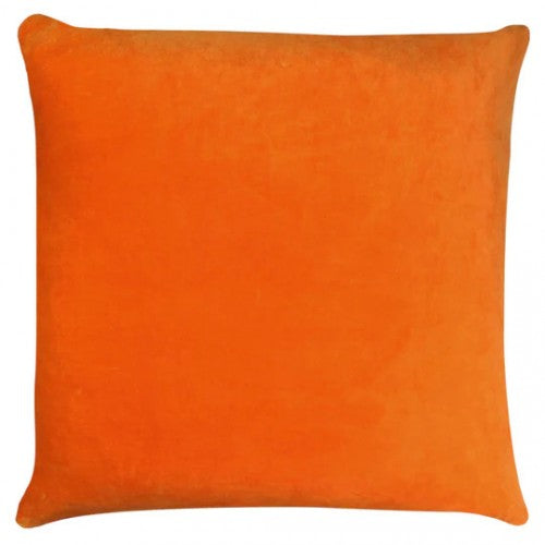 Pink Glow-Glow Orange - Back - Furn Tanda Velvet Square Throw Pillow Cover