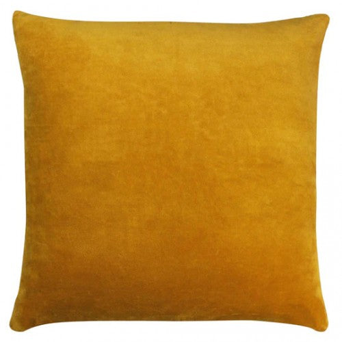 Pink-Ochre Yellow - Back - Furn Tanda Velvet Square Throw Pillow Cover
