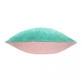 Mint-Pink - Side - Furn Tanda Velvet Square Throw Pillow Cover