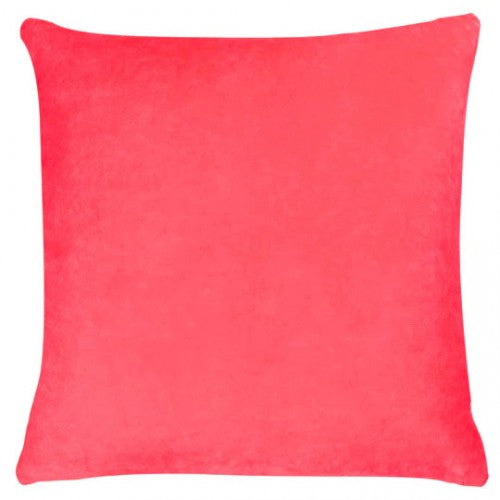 Pink Glow-Glow Orange - Front - Furn Tanda Velvet Square Throw Pillow Cover