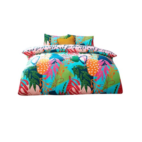 Front - Furn Coralina Palm Leaf Duvet Set