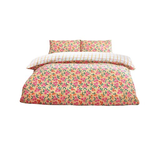 Front - Style Lab Juicy Checked Duvet Set
