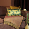 Emerald Green - Lifestyle - Paoletti Parade Elephant Throw Pillow Cover