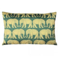 Emerald Green - Front - Paoletti Parade Elephant Throw Pillow Cover