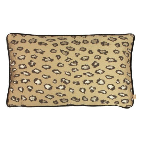 Front - Kai Faline Jacquard Leopard Print Throw Pillow Cover