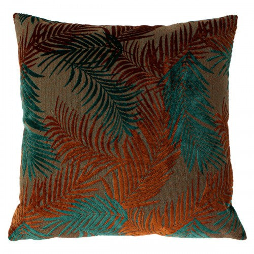 Front - Paoletti Palm Grove Jacquard Square Throw Pillow Cover